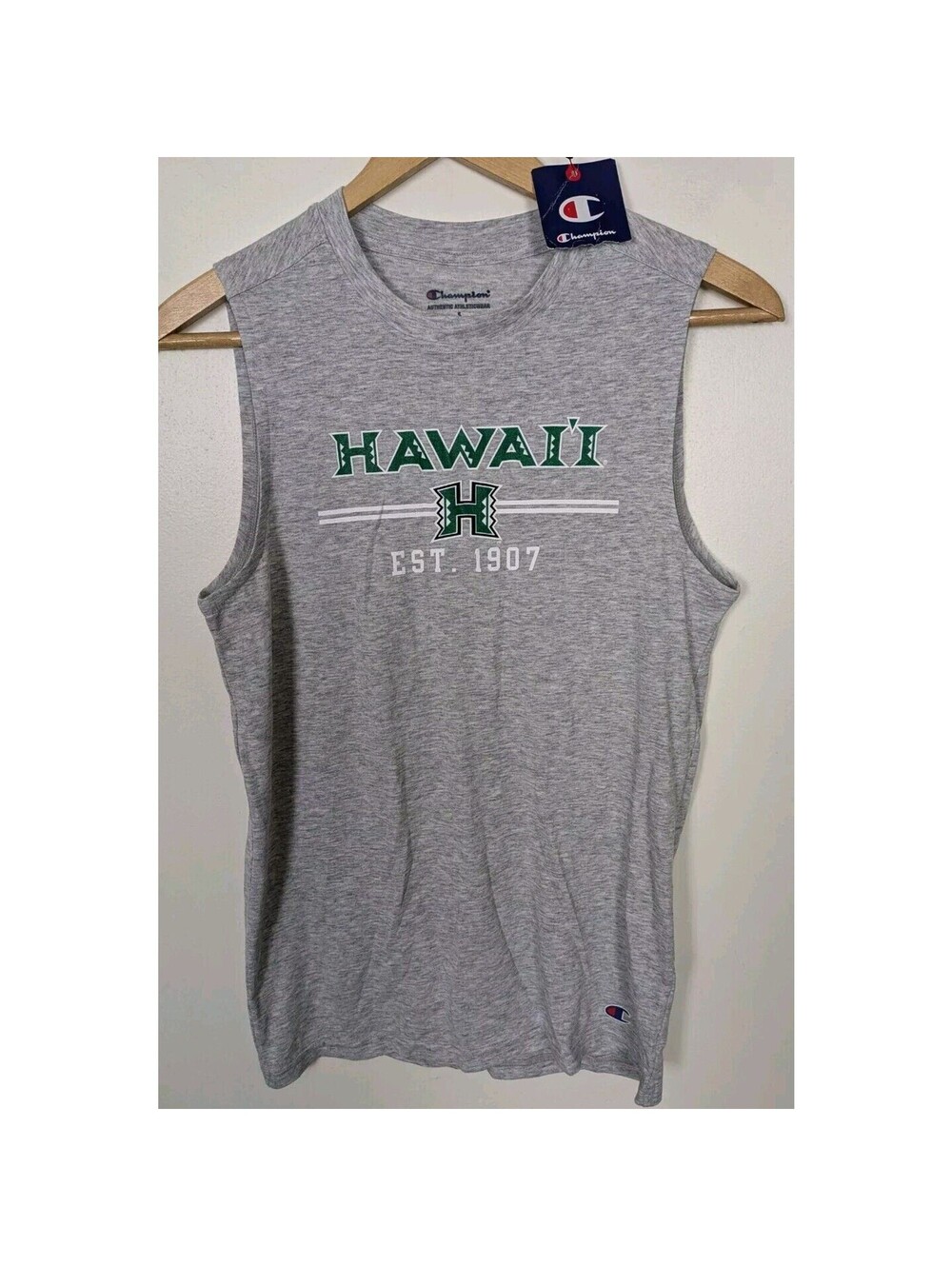 Hawai'i University Tank Top Men's Size Small S Gray Champion New Nwt
